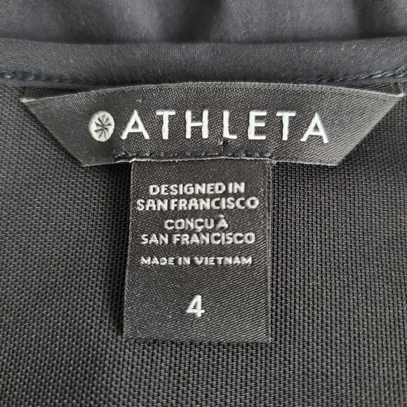 Athleta Expedition Skort Dress Black Sleeveless Zip Front Drawstring Size 4 - Picture 3 of 12
